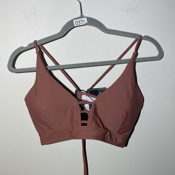 ZAFUL Women’s Sexy Triangle Bikini Top Spaghetti Strap Crisscross Swimsuit 8-10 - Picture 5 of 8